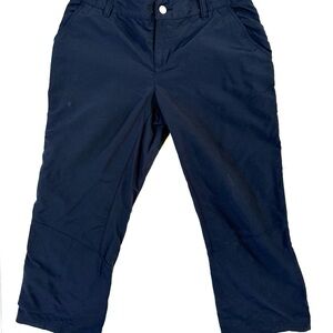 Columbia PFG Omni-Shade Navy Blue Fishing Capri Pants‎ Womens 4 Hiking Outdoor